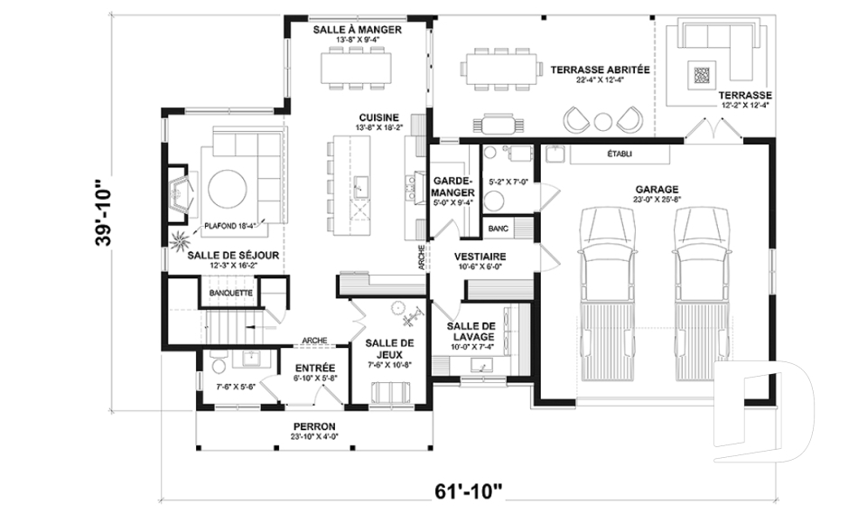 Rez-de-chaussée - Maison Farmhouse à étage avec garage double, 3 chambres et magnifique vue panoramique à l'arrière de la maison - Sophia