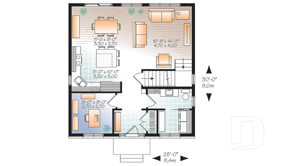 Rez-de-chaussée -  - Bosquet