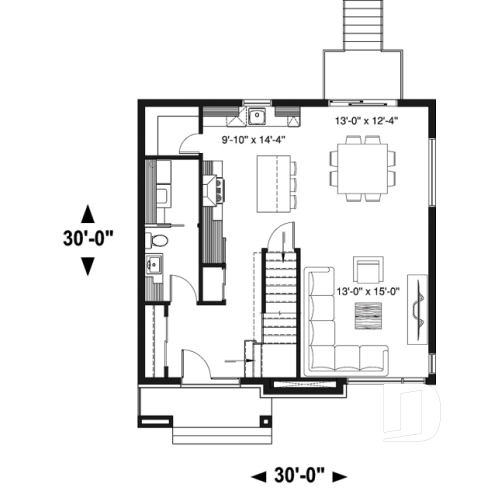 Rez-de-chaussée - Maison moderne à étage, plancher spacieux, superbe cuisine avec garde-manger et îlot, 3 chambres bon format - Bellechasse