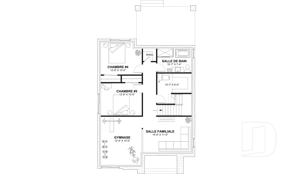 Sous-sol aménagé (Optionel $) -  - Tiago