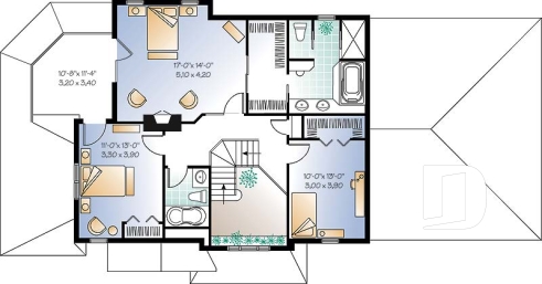 Étage - Superbe lumière naturelle, plan de maison 3 chambres, bureau, balcon à l'étage, solarium - Bainbridge 2