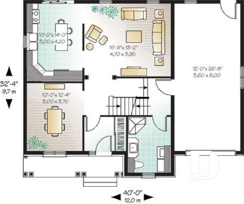 Rez-de-chaussée - Plan d'inspiration anglaise, salle à manger formelle, maîtres avec grand walk-in, 3 chambre, garage - Loiselle