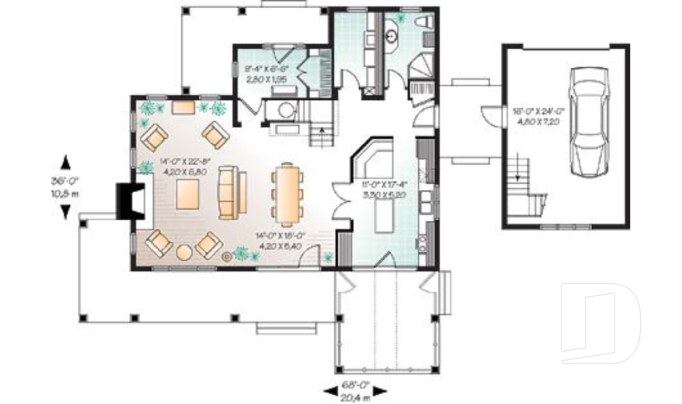 Rez-de-chaussée -  - Pedestrian