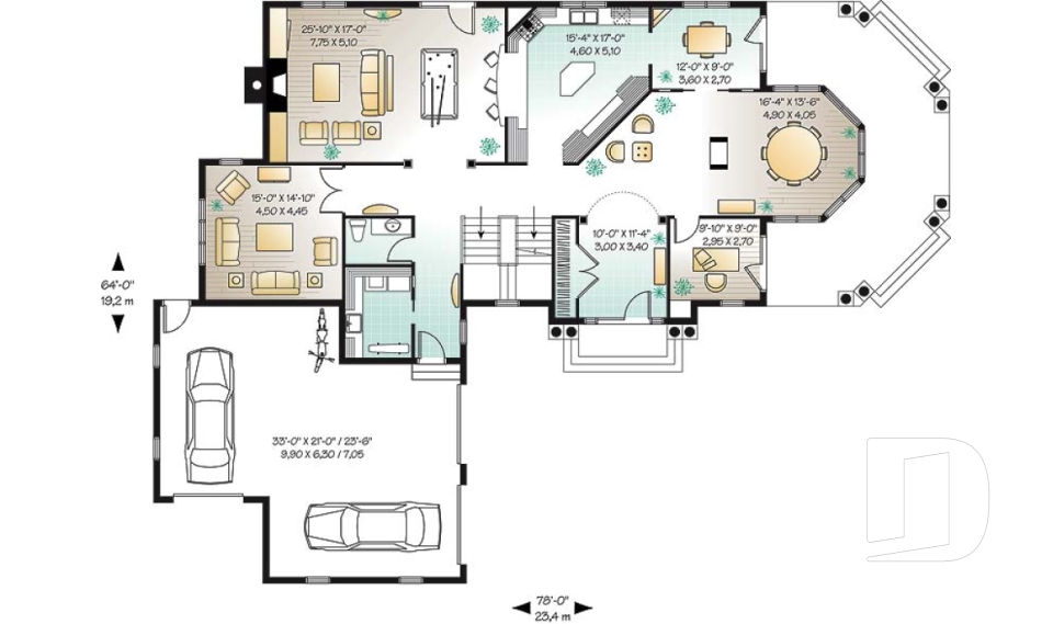 Rez-de-chaussée -  - Doble