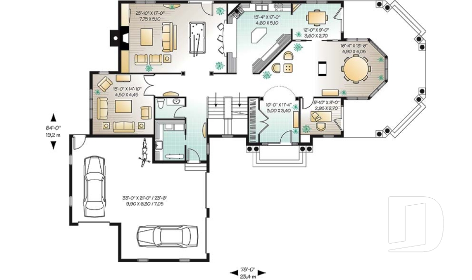 Rez-de-chaussée -  - Doble