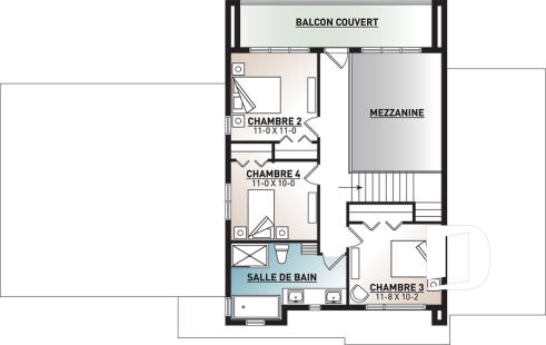 Étage - Maison cubique moderne, bureau à domicile, garde-manger, aire ouverte, foyer, balcon couvert, garage double - Essex