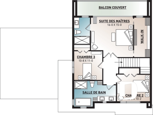 Étage - Maison cubique contemporaine avec garage double, 3 chambres, bureau à domicile, buanderie, balcons couverts - Essex 2