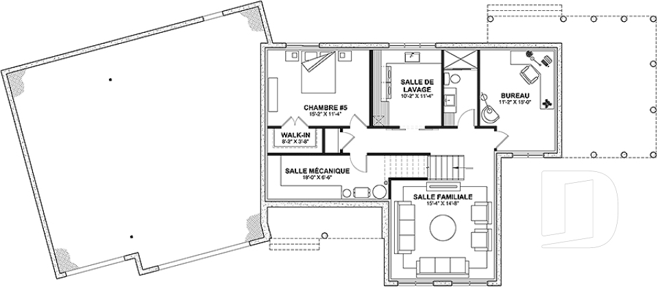 Sous-sol aménagé (Optionel $) -  - Riverview