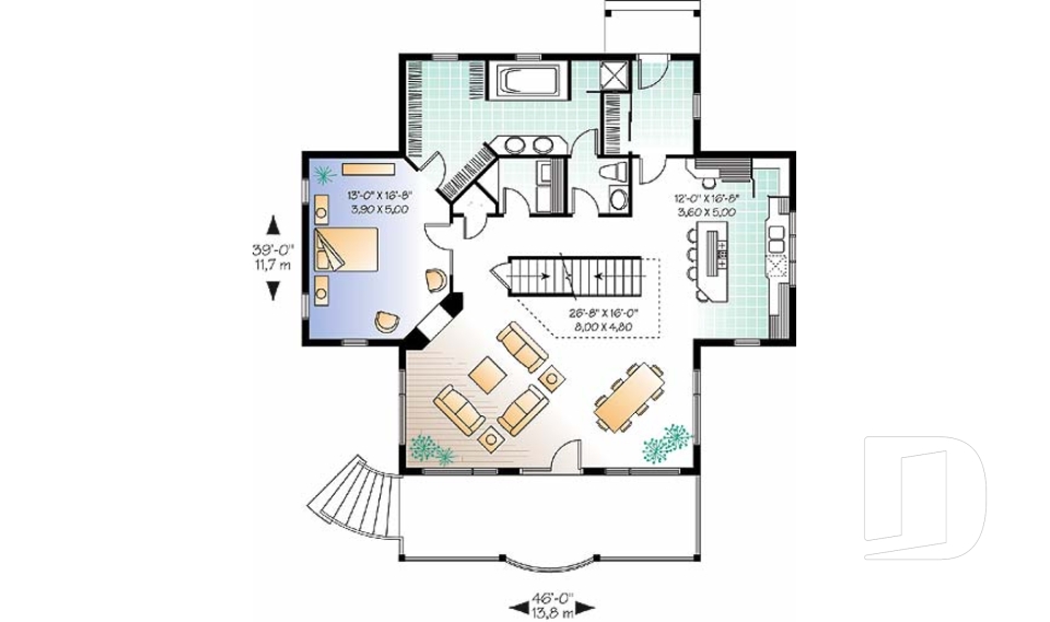 Rez-de-chaussée -  - Longchamps 7