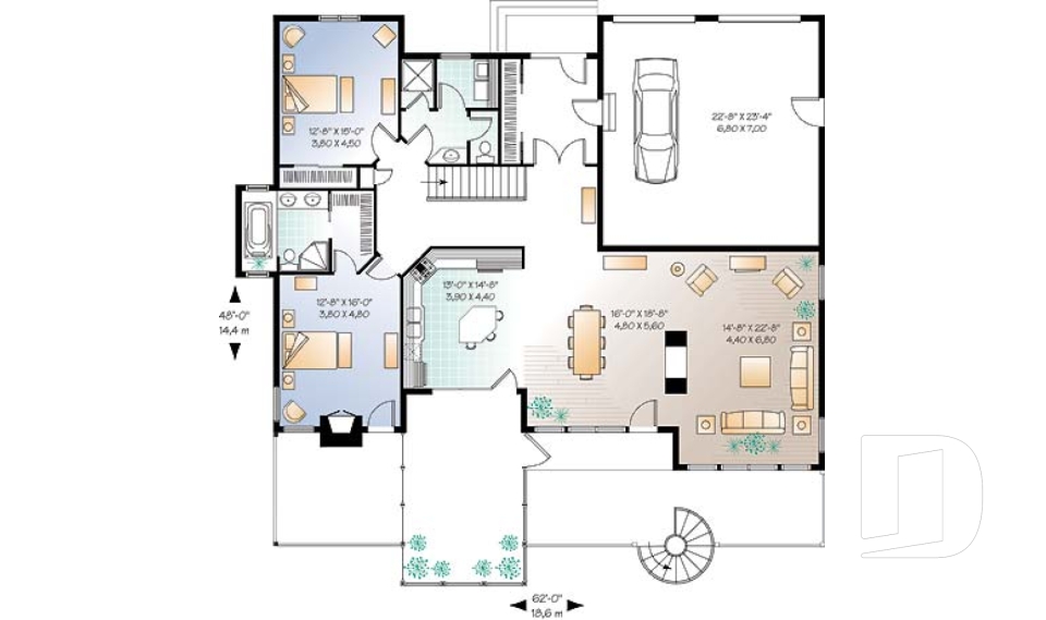 Rez-de-chaussée -  - Eave