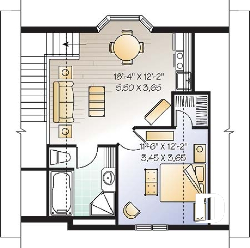 Étage - Garage double avec logement à l'étage - Zoé