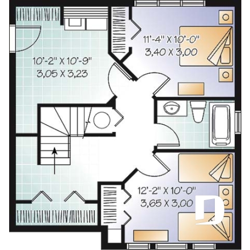 Sous-sol - Chalet d'inspiration scandinave, de ski avec vue panoramique, 1 à 3 chambres, mezzanine - Dubois