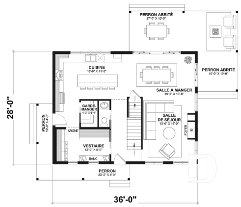 Rez-de-chaussée - Farmhouse avec sous-sol fini (optionnel $), 2 à 5 chambres et 2 salles de séjour, parfaite pour familles - Beauséjour 5