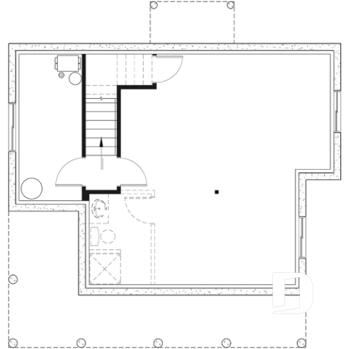 Sous-sol - Cottage champêtre de 2 chambres avec galerie arbitrée sur 2 façades - Napoléon 3