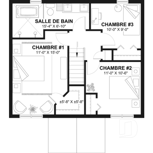 Étage - Maison à étage proposant 3 chambres, une superbe salle de bain familiale à l'étage et sous-sol à aménager - Duranel 5