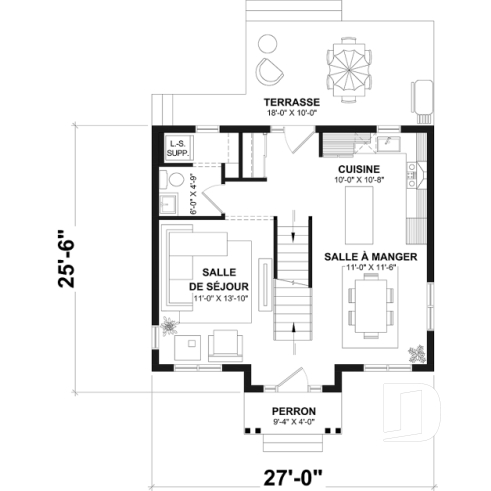 Rez-de-chaussée - Maison à étage proposant 3 chambres, une superbe salle de bain familiale à l'étage et sous-sol à aménager - Duranel 5