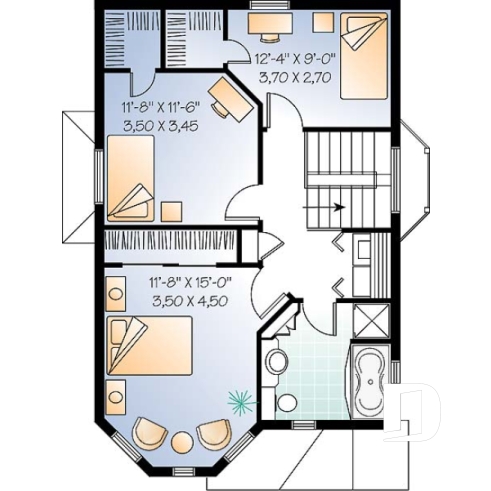 Étage - Cottage d'inspiration victorienne, 3 chambres avec walk-in, coin déjeuner, espace ouvert - Penelope 2