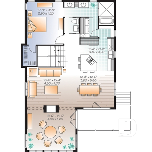 Rez-de-chaussée - Maison style chalet bord de lac, 4 chambres, vue panoramique, bureau, espace boni, 2 chambres maîtres - Peregrine's View