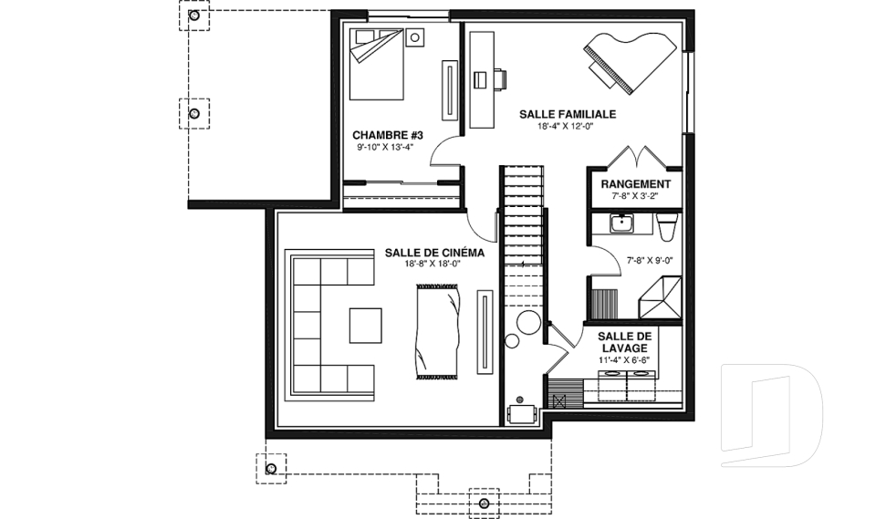 Sous-sol aménagé (Optionel $) -  - Auburn