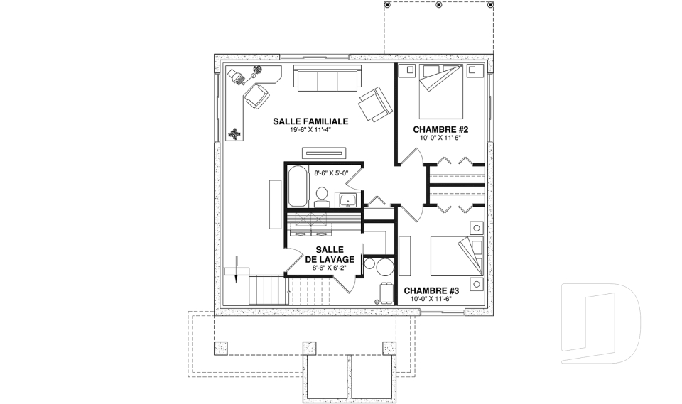 Sous-sol aménagé (Optionel $) -  - Nordika