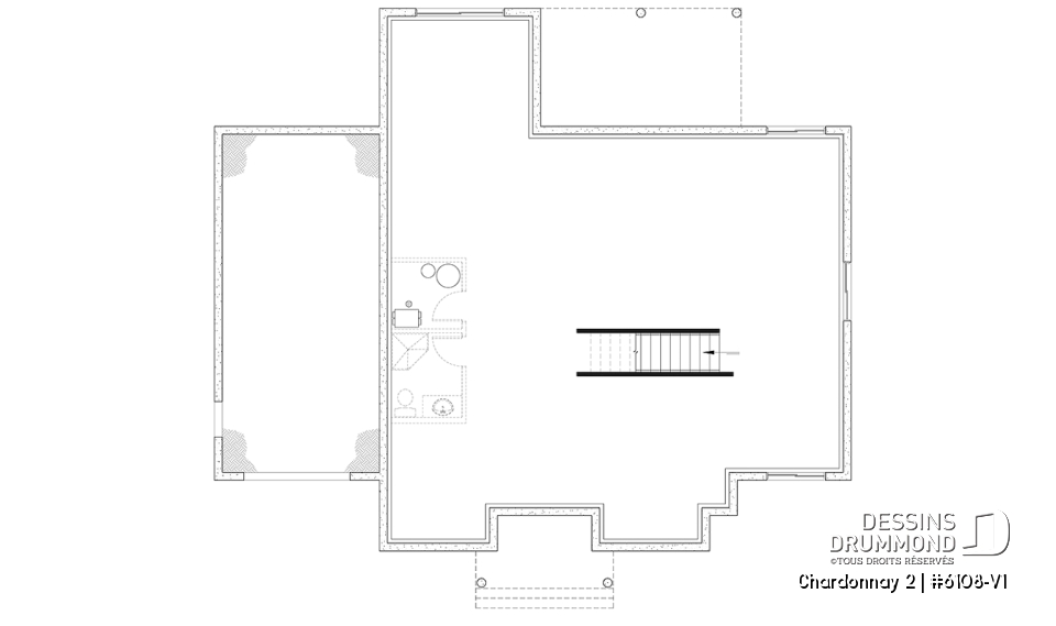 Sous-sol - Plain-pied 2 à 3 chambres avec garage, style moderne scandinave, plafond à 9', garde-manger et plus! - Chardonnay 2