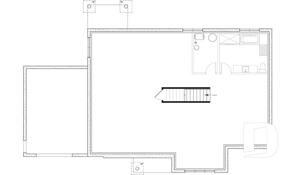 Sous-sol aménageable -  - Hudson