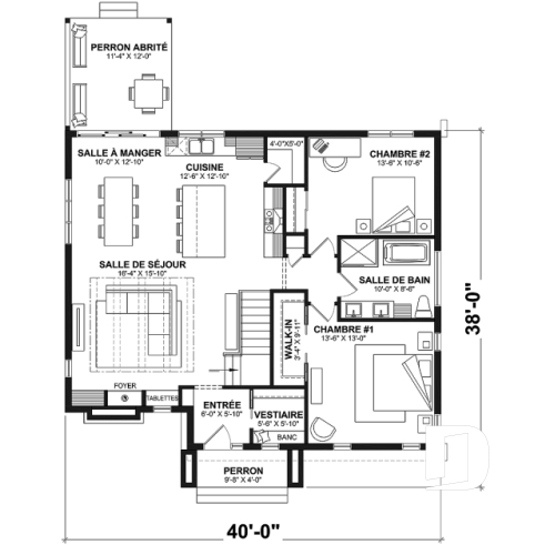 Rez-de-chaussée - Maison d'inspiration scandinave de 2 à 4 chambres, vestiaire, garde-manger, sous-sol aménagé (optionnel $) - Uppsala