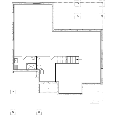 Sous-sol - Maison plain-pied scandinave avec abri d'auto, superbe aire ouverte, terrasse abritée + abri moustiquaire - Alta