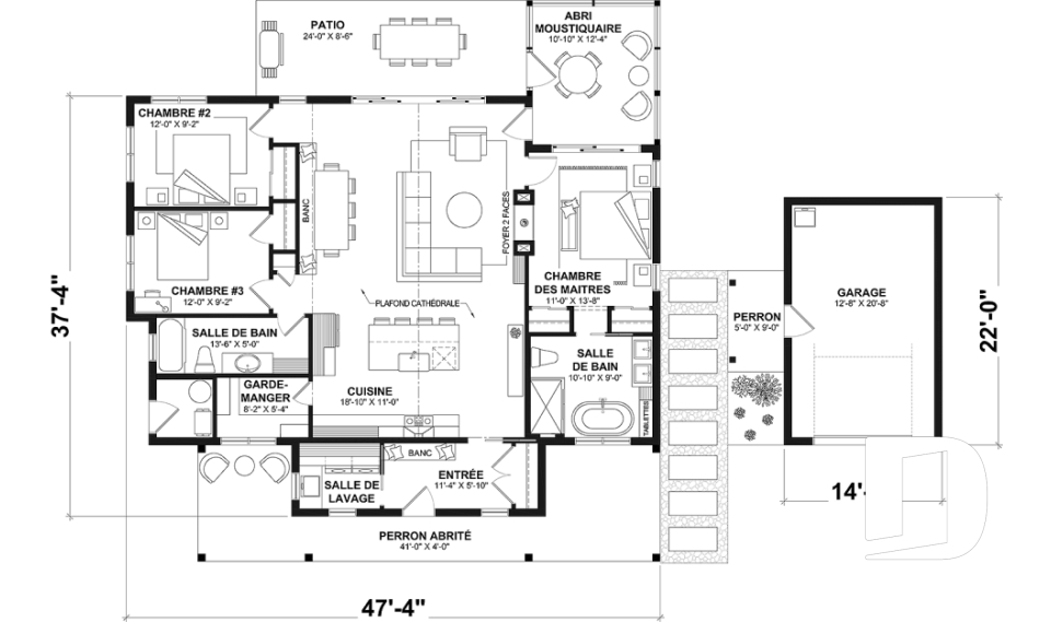 Rez-de-chaussée -  - Country Cottage