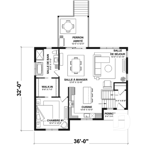 Rez-de-chaussée - Maison de type split-level, champêtre, proposant 4 chambres, 2 salles de bain et 2 salons - Sunny Hill
