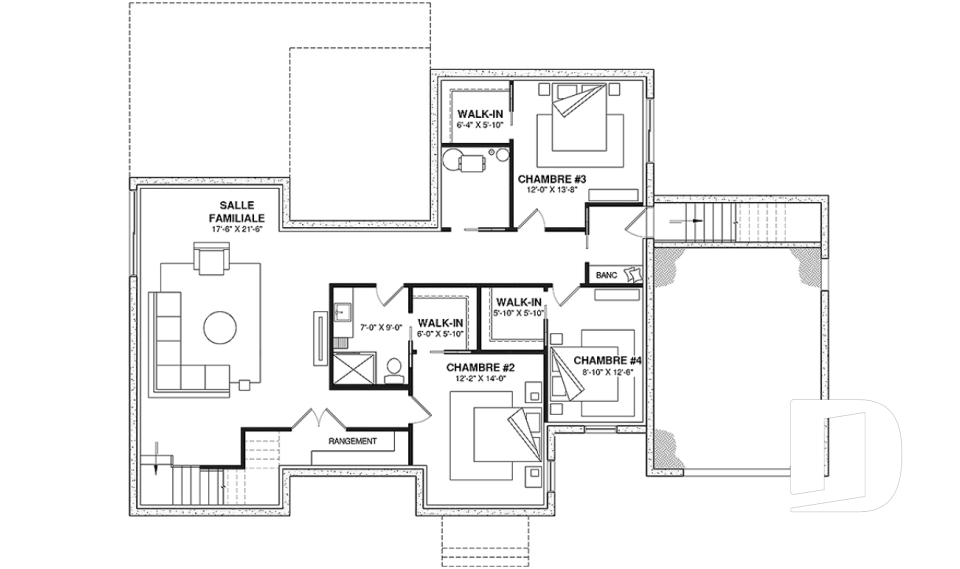 Sous-sol aménagé (Optionel $) -  - Pinot