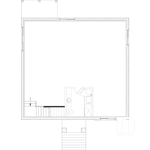 Sous-sol aménageable - Plan de maison plain-pied, 2 à 4 chambres, aire ouverte, vestiaire et sous-sol aménagé (optionnel $) - Toundra