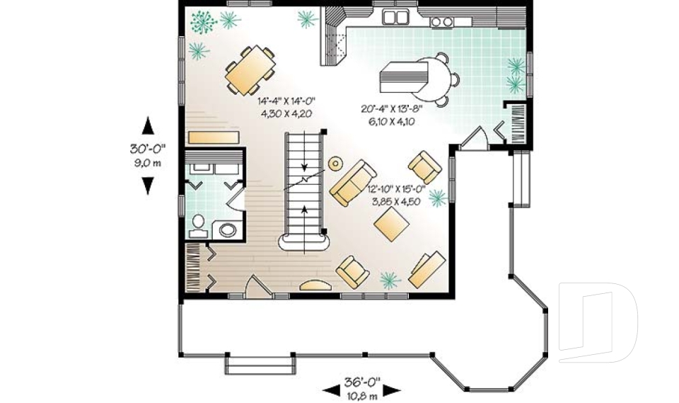 Rez-de-chaussée -  - Fougère