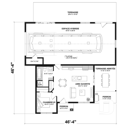 Rez-de-chaussée - Petite maison une chambre avec garage pour VR incl. option sans garage avec 3 chambres et 2 salles de bain - Nomad