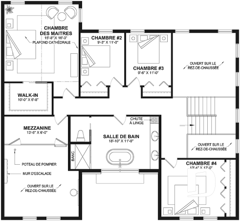 Étage - Superbe Farmhouse éco-responsable de 4+ chambres, avec 2 îlots, gym et sous-sol aménagé optionnel ($) - Ventura