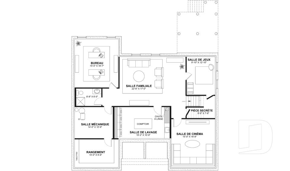 Sous-sol aménagé (Optionel $) -  - Ventura