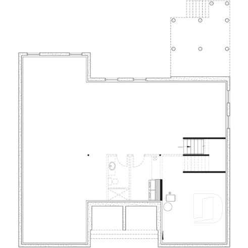 Sous-sol aménageable - Superbe Farmhouse éco-responsable de 4+ chambres, avec 2 îlots, gym et sous-sol aménagé optionnel ($) - Ventura
