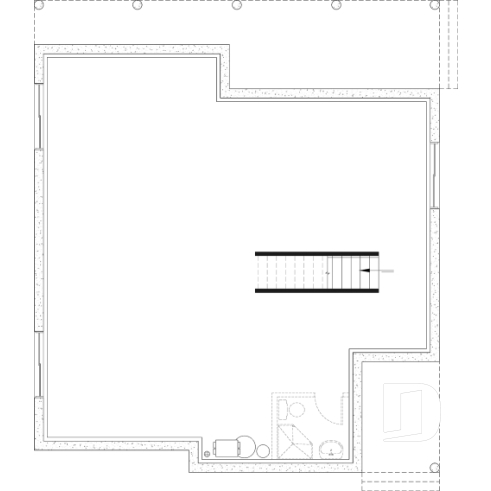 Sous-sol aménageable - Plan de chalet éco-responsable, vue panoramique, 3 à 5 chambres, cathédral, sous-sol aménagé (*optionnel $) - Charlemagne - Éco