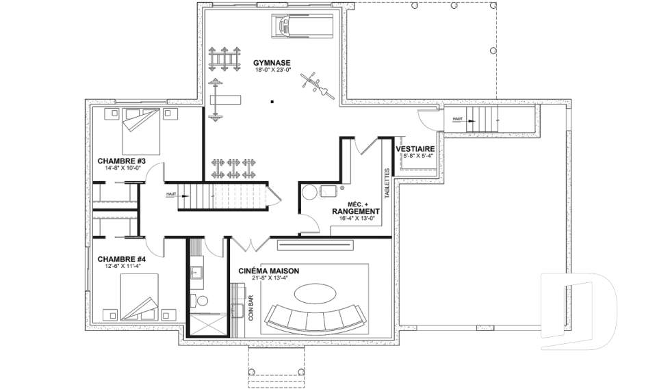 Sous-sol aménagé (Optionel $) -  - Maple Way - Éco