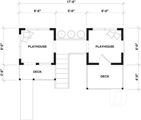 Rez-de-chaussée - Plan gratuit de grande maisonnette pour enfant à construire soi-même - Mini maison d'inspiration scandinave - Castle