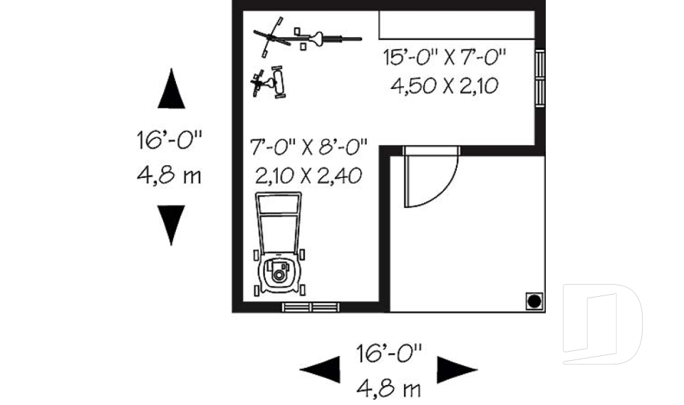 Rez-de-chaussée -  - Remisette