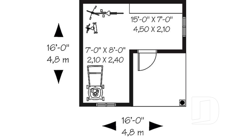 Rez-de-chaussée -  - Remisette