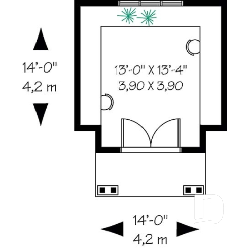 Rez-de-chaussée - Plan de remise avec architecture remarquable - Cordonière