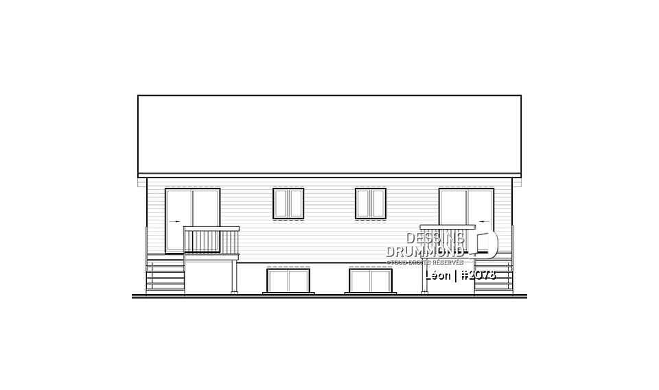 Élévation arrière - Léon