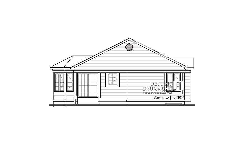 Élévation arrière - Andrew