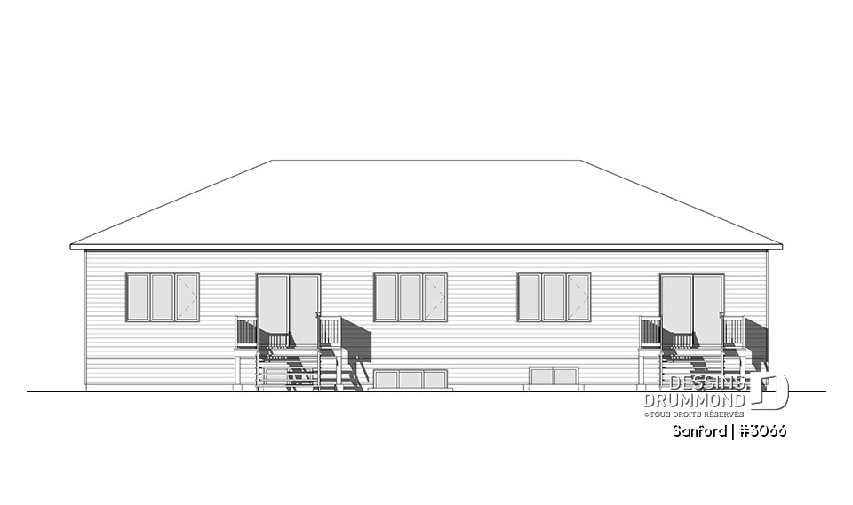 Élévation arrière - Sanford