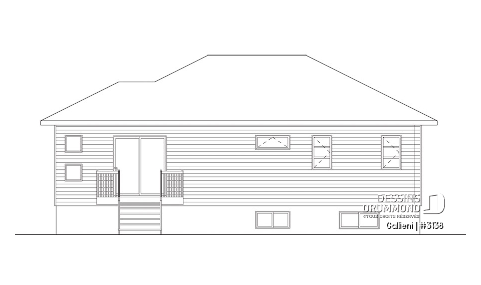 Élévation arrière - Gallieni