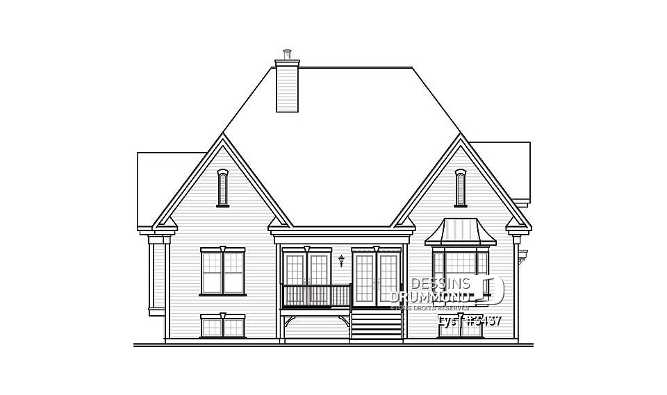 Élévation arrière - Lys