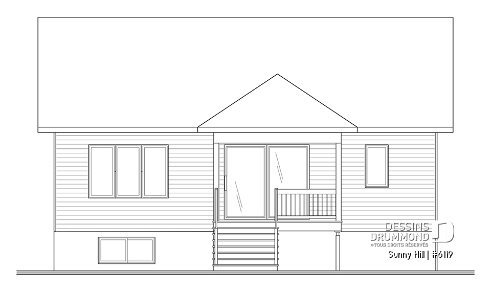 Élévation arrière - Sunny Hill